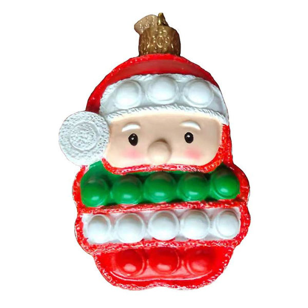 Julgransprydnader: Sortiment av jultomtar, munblåsta glasornament för julgranen SET4