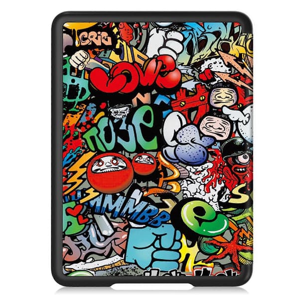 Ensfarget skinnveske til Kindle 12. generasjon 2024 Graffiti
