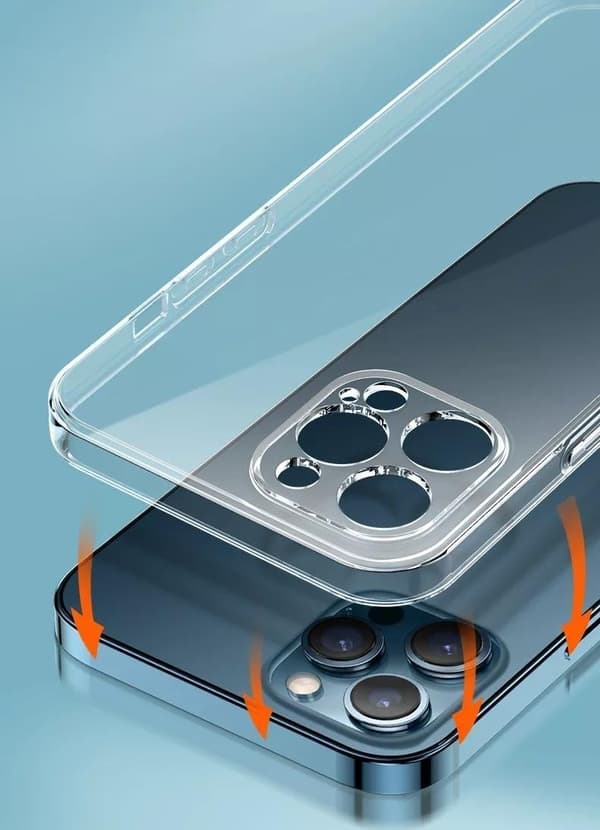 [LCS]iPhone 15 TPU-fodral extra kameraskydd transparent