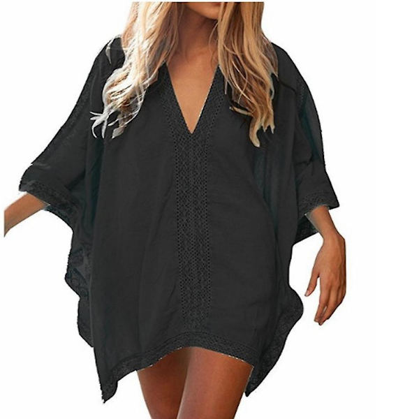 Spetskantad Strandblus Solskydd Oversized Bikini