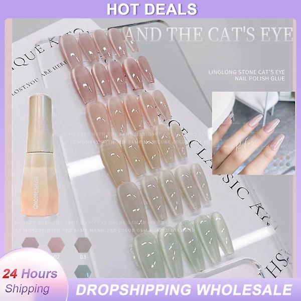 15ml Magnetisk Kristall Kattöga Gel Nagellack Glitter Spar Is Transparent Soak Off a05
