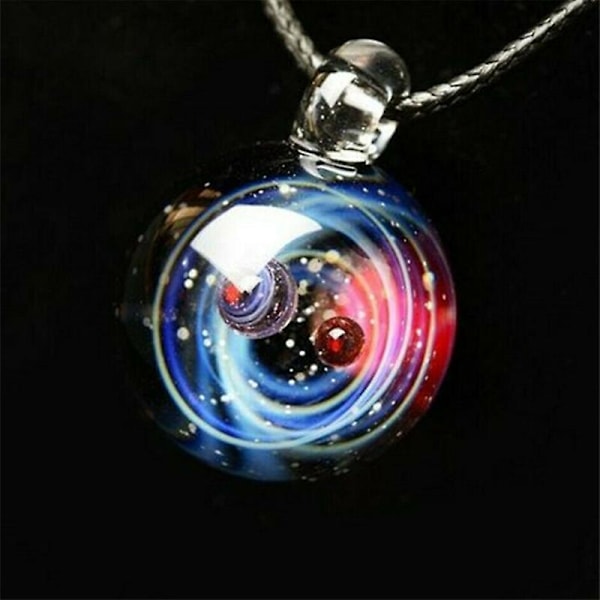 Tiny Universe Krystall Halskjede Galaxy Glasskule Anheng Halskjede Smykker Gave