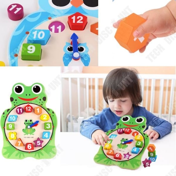 TD® Sammakko Kello Lapsille Kello Sammakko Numero Leikki Tarvikkeet Hauska Ajan Oppiminen Grön