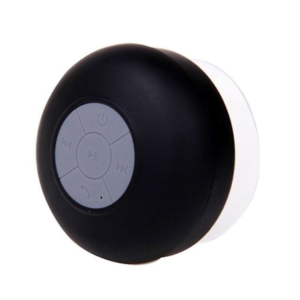 Brusebadshøjttaler Bluetooth Vandtæt Resistent Vægmontering Bærbar Højttaler Trådløs Indbygget Mikrofon Med Solid Sugekop Black