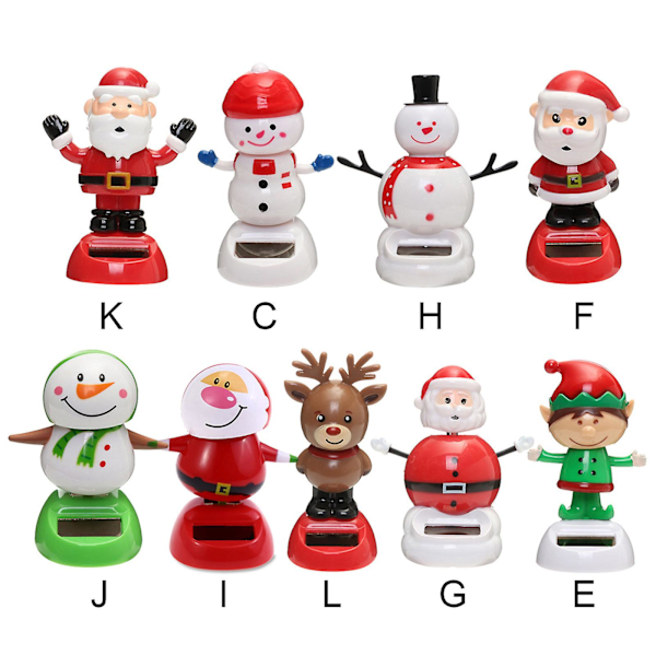 Soldriven Dansande Prydnad Julgran Snögubbe Jultomte Älg Gungande Animerad Dansare Leksak C