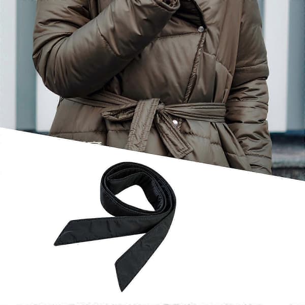 [LCS] Vintervadderad dunjacka för kvinnor Ersättningsbälte Girdle Dam 180cm midjeband Matte Black