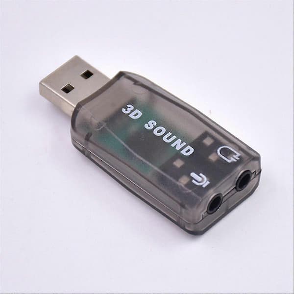 USB Eksternt Lydkort USB til 3,5 mm Stereo Audio Adapter Brun