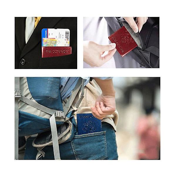 Cdc Vaksinasjonskort Holder Bærbar Flerbruks Pu Lær Passholder For Menn Kvinner Dark Grey