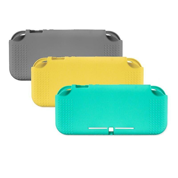 Nyt Switch Lite silikoneetui stødabsorberende dæksel skridsikker beskyttende halv pakke ren farve Kompatibel med Nintendo Switch Lite-konsol Gray