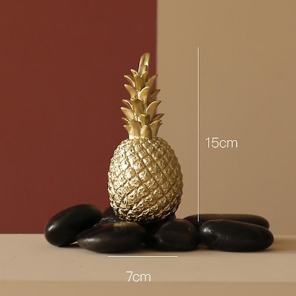 Nordisk Inss Stil Net Rød Gull Ananas Ornamenter Kreative Hjem Skrivebordsdekorasjon Gold S