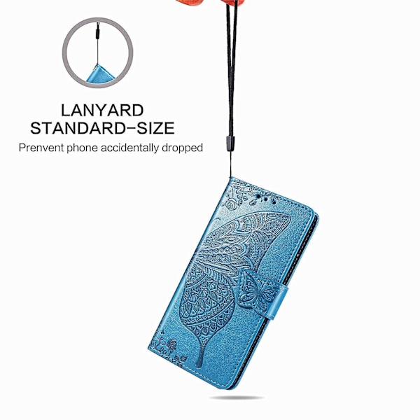 Oppo Reno 6 5g Fodral Flip Skydd Präglad Fjäril Mjuk Tpu Stötsäker