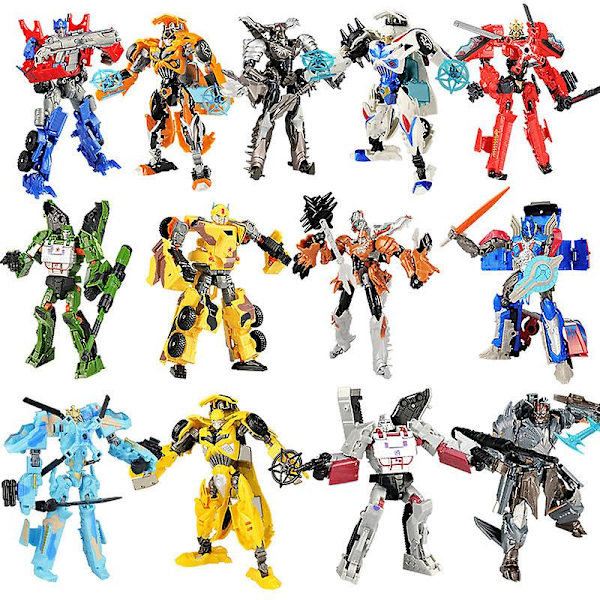 Transformerande Bilrobotleksaker Bumblebee Optimus Prime Megatron Decepticons Jazz Samlarobjekt Action