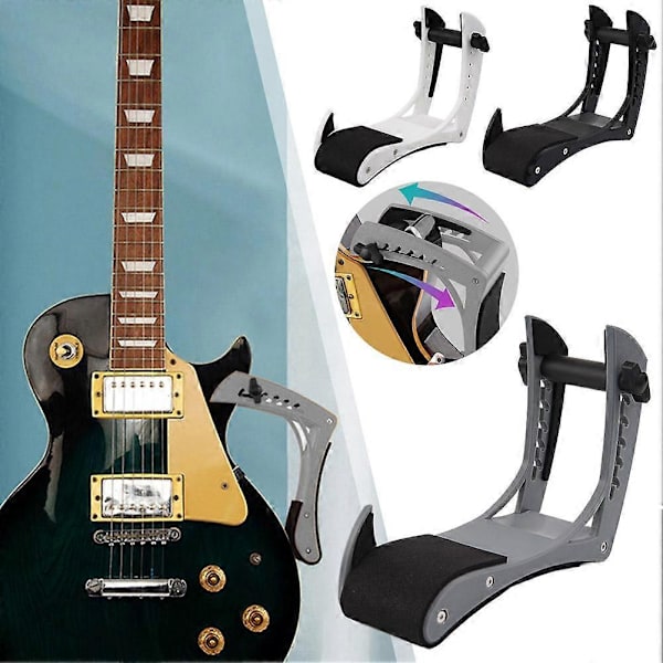 [LCS] Justerbart benstöd för elgitarr, halkfritt ergonomiskt gitarrhållare White