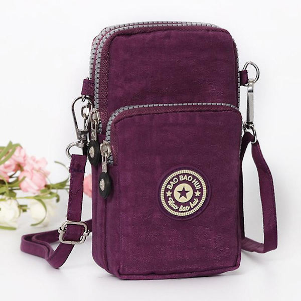Mobiltelefonväska Crossbody Väska Mode Plånbok Axelväska Plånbok Handväska För Kvinnor Fuchsia