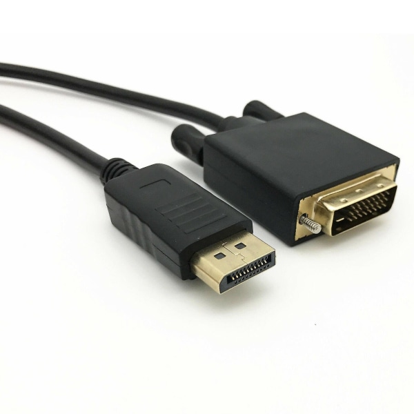 1,8 meter Guldpläterad Displayport Dp Till Dvi-d Hane Dual Link Kabel Adapter 1080p