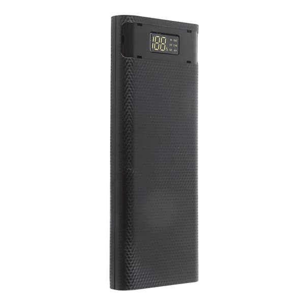 Quick Charge Version 8x18650 Power Bank Case USB DIY Kit Shell Batteriholder Opladningsboks Sort