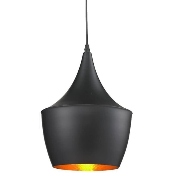 Ljuskrona Taklampa 40w Industriell matsalslampa Metalllampa E27-sockel inkluderar inte restaurangkafé, mellanfigur, svarta och guldlampor [energi