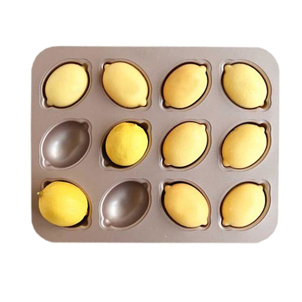 12-huls citronformet muffin cupcake bageform
