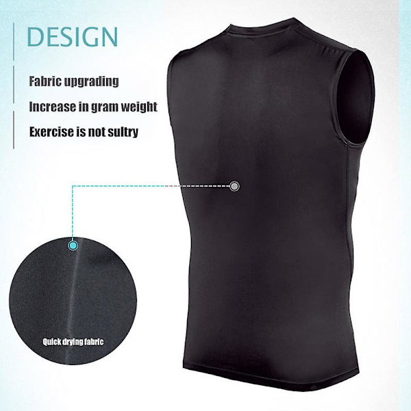 Herre Trænings Tank Top Ærmeløs Muskeltrøje Elastisk Gym Træning Bodybuilding Toppe M