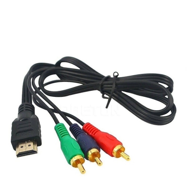 Hdmi Hane Till 3 Rca Video Audio Av Component Converter Adapter Kabel Hdtv 1080p