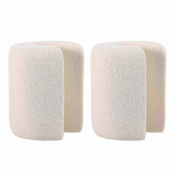 2-pack runda dörrstoppar, ljudreducerande klämskydd för dörrar Beige 8.8X7CM