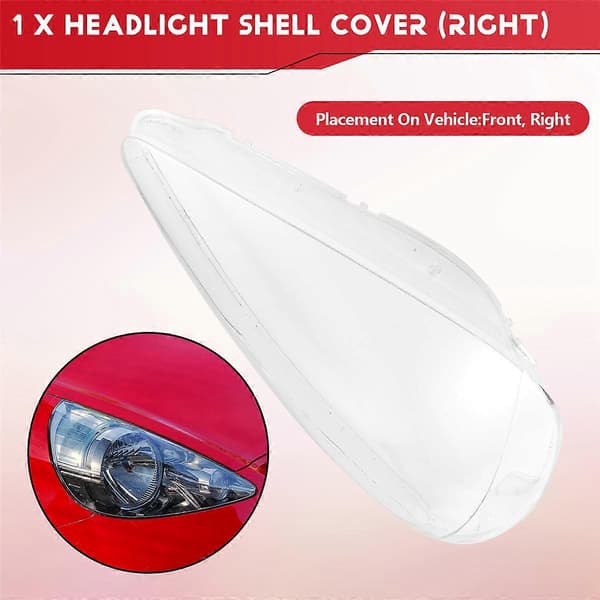 [LCS] Bilfrontlykt frontlykt lampe linse skall deksel erstatning for Honda Fit Jazz Hatchback 2003-2 Right
