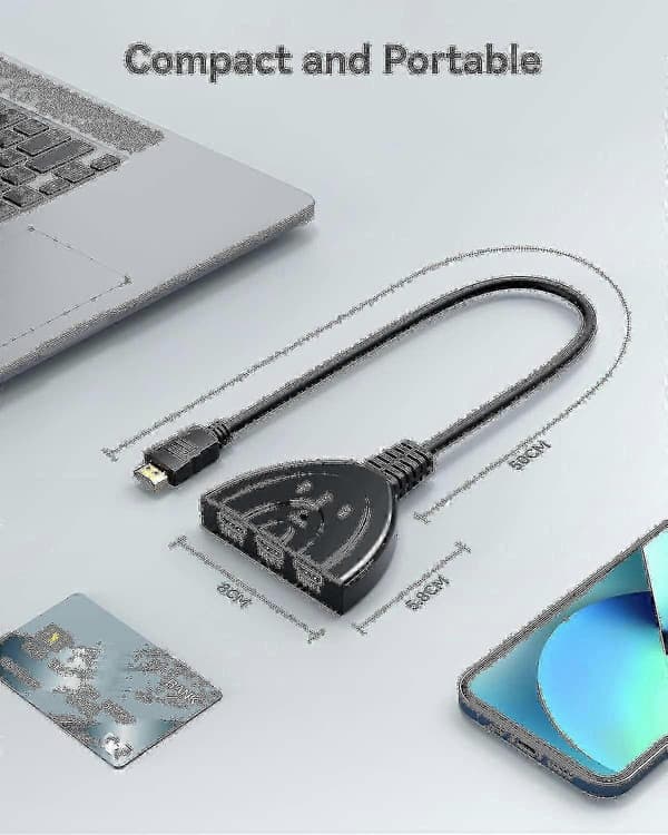 [LCS]Hdmi Switcher Gana, Hdmi Switcher, 3 In 1 Hdmi Splitter