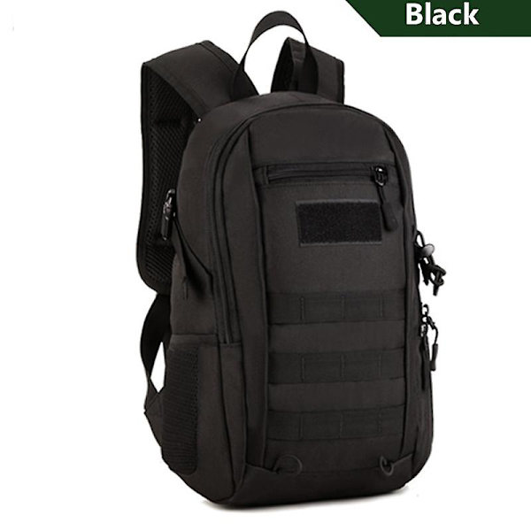 12l Taktisk Liten Ryggsäck Herr Molle Vattentät Mini Militär Ryggsäck Fiske Vandring Jakt Resväska Black