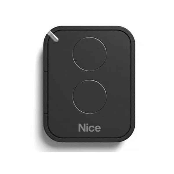 [LCS]NICE FLO2RE remote control for gate and garage door automation, ON2E/A two-button transmitter (for NICE RB400 and NICE RB1000 gates), black