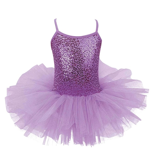 iEFiEL Barnekjole Jenter Ballettkjole Baby Barn Cosplay Tutu Blomsterkjole Tyll Danseklær Ballerina Eventyrfest Kostymer M (4-5 År) Purple M (4-5 Years)