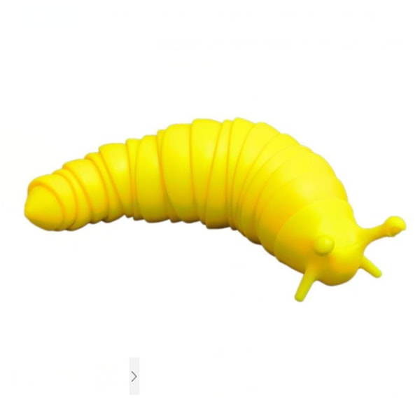 Fidget Slug 3D-printad Articulerad Kladdig Stretch Slug Fidget Leksak Sensoriska Leksaker För Autistiska Yellow
