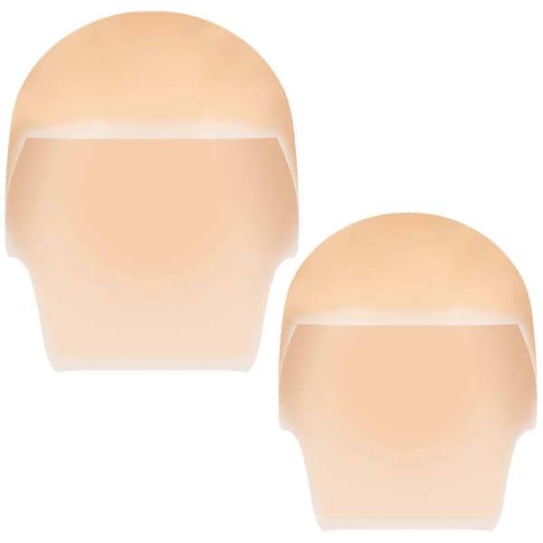 Latex Skaldet Hætte Makeup Tilbehør til Cosplay Brug 2 Stk Holdbare Beige Hætter