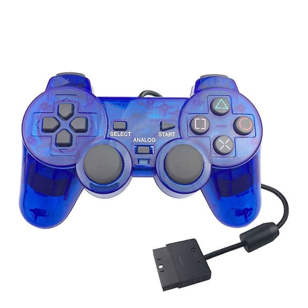 Trådbunden Clear Game Gaming Controller för Playstation 2 Ps2
