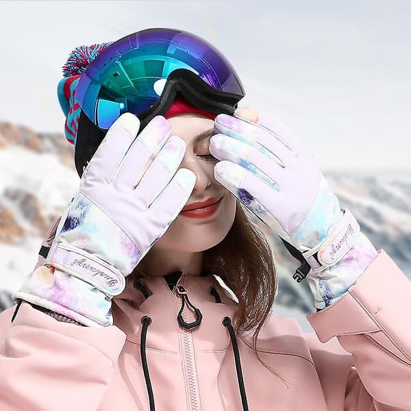 Varme Vinterhandsker Skihandsker Udendørshandsker Bjergbestigning Ridehandsker purple