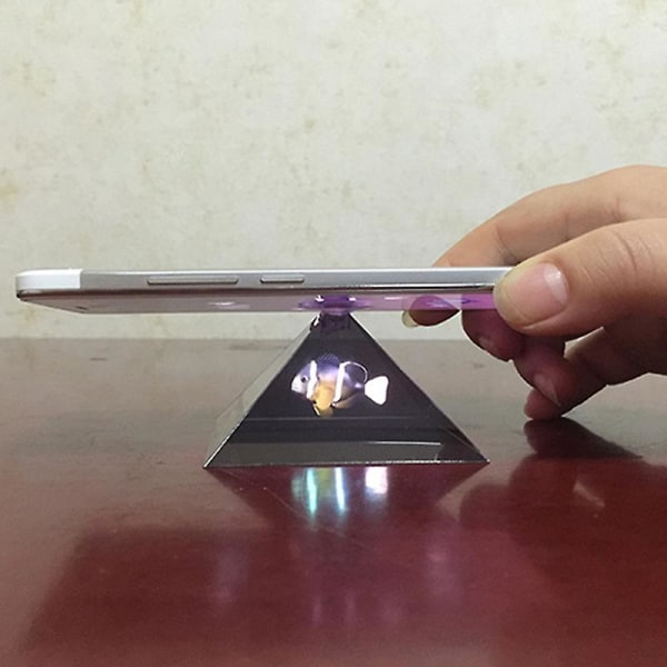 3D Holografisk Hållbar Portabel Projektor Med Pyramid Display Stöd Universal Mini Projektor För