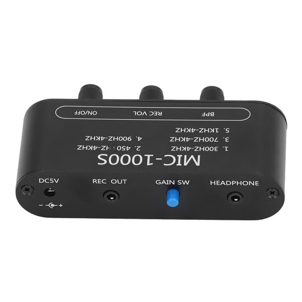 [LCS] Mikrofon Audio Effektforstærker Justerbar Frekvens Mainframe Forstærkning 200 Gange 45db til 600 Gange 55db