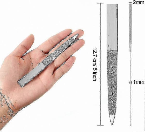 6-pak dobbeltsidede metalneglefile til manicure og pedicure