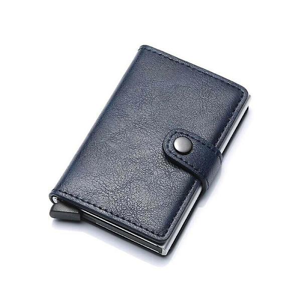 (Royalblå) WF Kreditkortshållare med Presentförpackning Herr Slim Plånbok Pop Up Bifold RFID-skydd