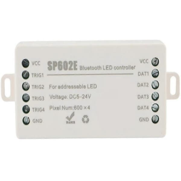 SP602E Bluetooth LED-controller DC5-24V Magic Pixel IC Signal Dimmer med RF-fjernbetjening til adressering af Fantasy Dual Light White
