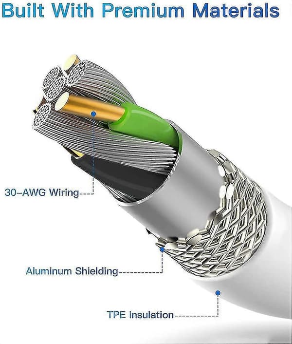 [LCS] Pakke med 3 iPhone 2M opladerkabel MFi-certificeret Lightning-kabel