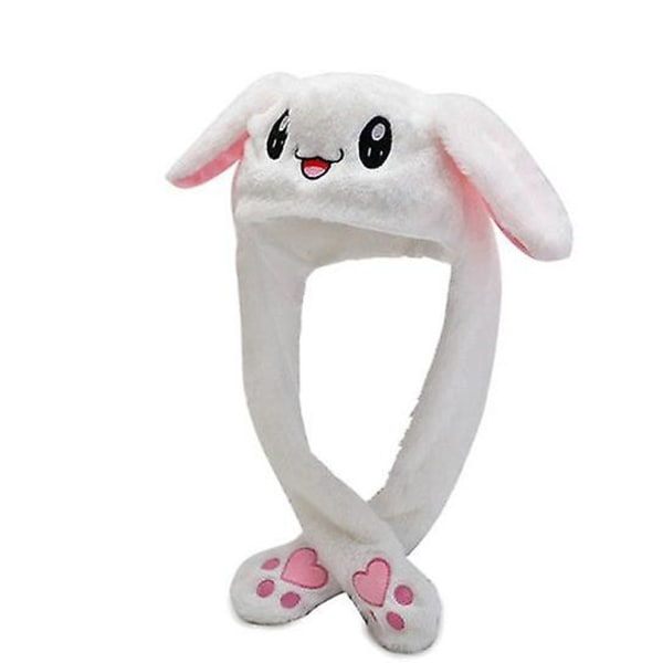 Rabbit Hat Ear Moving Jumping Hat Funny Bunny Plysch Hatt Cap