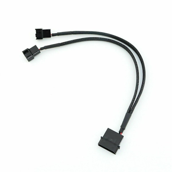 För CPU PC-chassifläkt 30cm 3/4 Pin PWM till Dubbel PWM Ström Y-splitter Adapterkabel