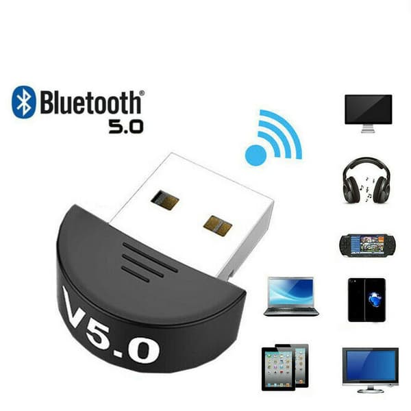 USB Bluetooth 5.0 trådløs lydmusikk stereoadapter dongle-mottaker kompatibel med TV PC
