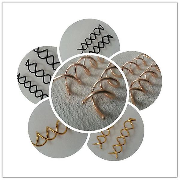 10 stk. spiral charms hårfletninger smykker hårnål Imitation gold