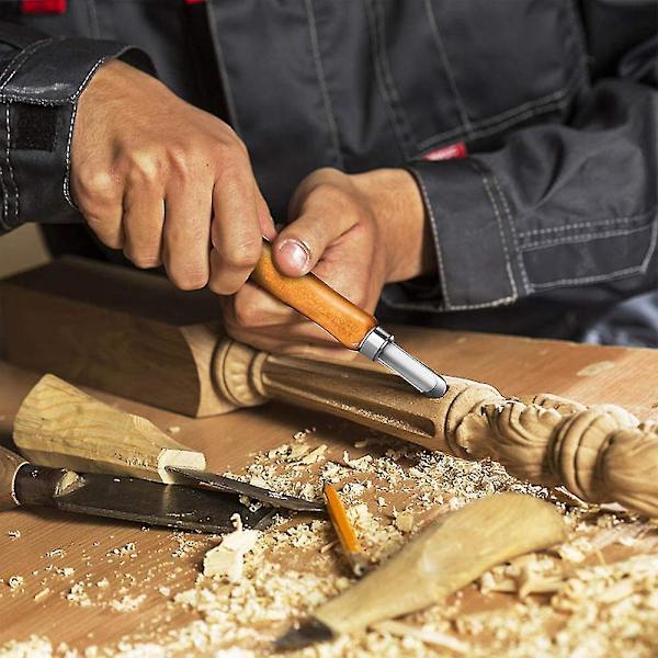12 kpl veistotalttaa vetoketjullisella pussilla, puunveistos työkalusetti DIY-askartelutarvike