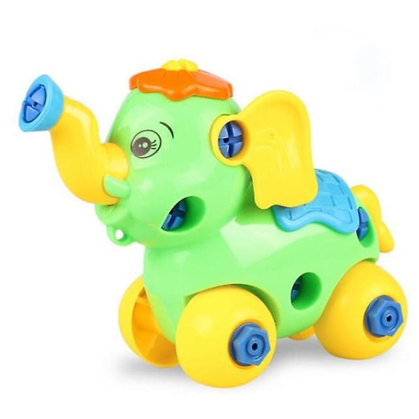 DIY Monteringsskruvar Mutter Elefant Bilmodell Set Pedagogisk Leksak Barnpresenter Elephant