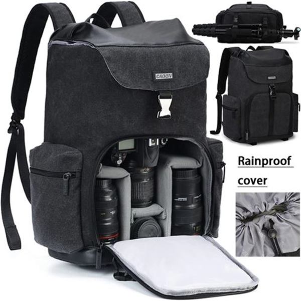 M8 Vedenkestävä Kamerareppu Nikon Canon Sony SLR - Musta