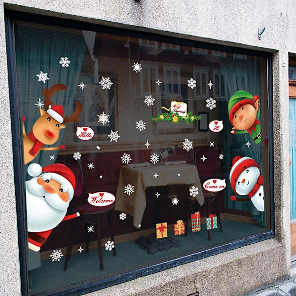 Joulukoriste Ikkunalasitarrat Joulupukki Kylpyhuoneen Seinätarra