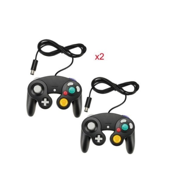 2X trådbunden joystick-kontroller för Wii GameCube GC