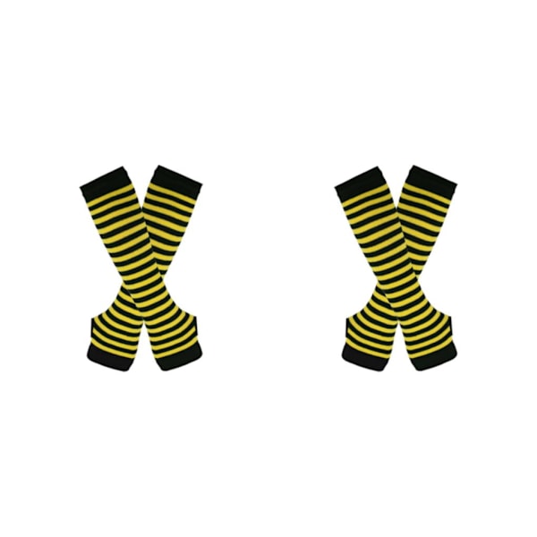 1/2/3/5 Polvikorkeat sukat paksuille reisille, helpot pukea ja tekevät keltaisen ja mustan 2Set yellow and black